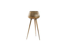 Pot on base deco Ø75x149 cm MARIELLE gold