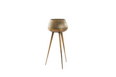 Pot on base deco Ø75x149 cm MARIELLE gold