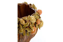 Vase deco Ø38x33 cm LEMONI ceramics brown-orange+green