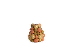 Vaas deco Ø14x15,5 cm CITRUS keramiek bruin-oranje+groen