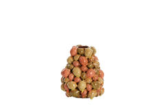 Vase deco Ø19x21 cm CITRUS ceramics brown-orange+green