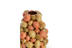 Vase deco Ø19x21 cm CITRUS ceramics brown-orange+green