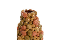 Vase deco Ø23x27 cm CITRUS ceramics brown-orange+green