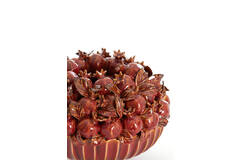 Vaas deco Ø28,5x23 cm POMEGRANATE keramiek bordeaux