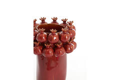 Vaas deco Ø20x29,5 cm POMEGRANATE keramiek bordeaux