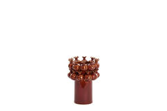 Vaas deco Ø14x19 cm POMEGRANATE keramiek bordeaux