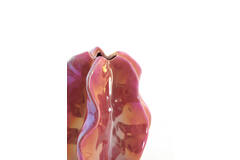 Vase deco 10,5x9,5x11,5 cm IDRIJA ceramics dark pink