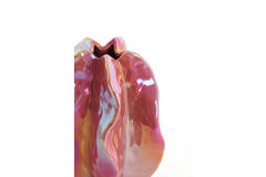 Vase deco 11,5x10x13,5 cm IDRIJA ceramics dark pink