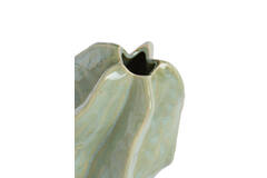 Vaas deco 13,5x12x16,5 cm IDRIJA keramiek mint groen