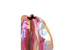 Vase deco 13,5x12x16,5 cm IDRIJA ceramics dark pink