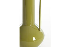 Vase deco Ø12x28 cm PANZANO shiny olive green