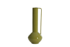 Vase deco Ø12x33 cm PANZANO shiny olive green