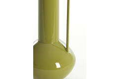 Vase deco Ø12x33 cm PANZANO shiny olive green