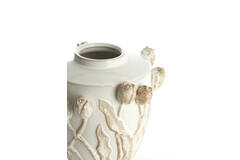 Vaas deco Ø32x32 cm JUANA keramiek crème