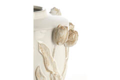 Vaas deco Ø36x36 cm JUANA keramiek crème