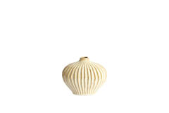 Vaas deco 25x14x20 cm LORITO keramiek parelmoer