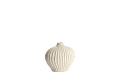Vaas deco 25x14x20 cm LORITO keramiek crème