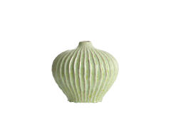 Vaas deco 35x21x30 cm LORITO keramiek mint groen