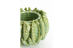 Vaas deco 23,5x22,5x15 cm FABA keramiek mint groen