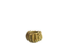 Vaas deco 23,5x22,5x15 cm FABA keramiek mat zand