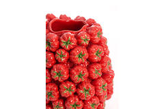 Vaas deco 34x33x37 cm TAMINA keramiek rood