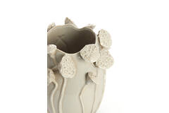 Vase deco 26,5x25,5x26,5 cm LAVCI ceramics shiny light grey