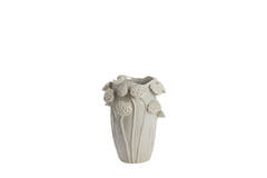Vase deco 27,5x25,5x35 cm LAVCI ceramics shiny light grey