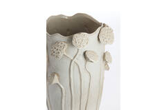 Vase deco 27,5x25,5x35 cm LAVCI ceramics shiny light grey