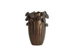 Vase deco 35,5x35x51 cm LAVCI ceramics matt dark brown