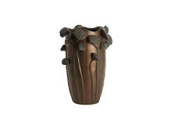 Vase deco 35,5x35x51 cm LAVCI ceramics matt dark brown