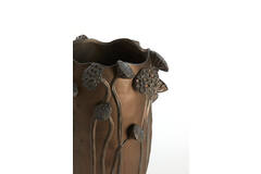 Vase deco 35,5x35x51 cm LAVCI ceramics matt dark brown