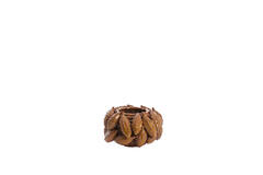 Vase deco Ø23,5x15,5 cm PALATIK ceramics cognac brown