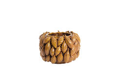 Vase deco 31x30,5x21,5 cm PALATIK ceramics cognac brown