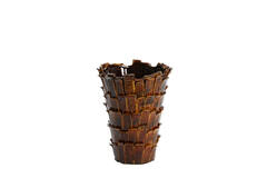 Vase deco 27,5x27x34 cm BANYA ceramics shiny dark brown