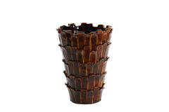 Vase deco Ø33x43 cm BANYA ceramics shiny dark brown