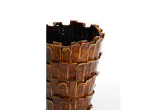 Vase deco Ø33x43 cm BANYA ceramics shiny dark brown