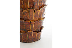 Vase deco Ø33x43 cm BANYA ceramics shiny dark brown