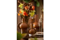 Vase deco 18,5x12,5x23,5 cm MELNIK ceramics cognac brown