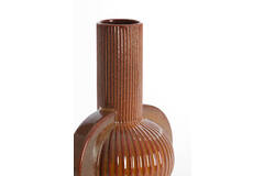 Vase deco 31,5x21,5x38,5 cm MELNIK ceramics cognac brown