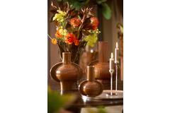 Vase deco 31,5x21,5x38,5 cm MELNIK ceramics cognac brown