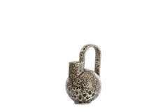 Vase deco 16x15,5x26 cm SERRES ceramics cream+black