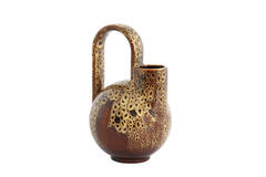 Vase deco 16x15,5x26 cm SERRES ceramics d brown+cream+orange
