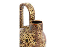 Vase deco 16x15,5x26 cm SERRES ceramics d brown+cream+orange