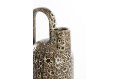 Vase deco 16,5x15,5x37 cm SERRES ceramics cream+black