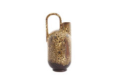 Vaas deco 16,5x15,5x37 cm SERRES keramiek dnkr brn+crèm+ornj