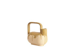 Vase deco 25x14x24 cm SERRES ceramics cream+olive green