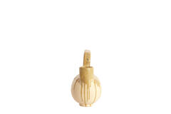 Vase deco 25x14x24 cm SERRES ceramics cream+olive green