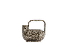 Vase deco 25x14x24 cm SERRES ceramics cream+black