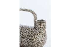 Vase deco 25x14x24 cm SERRES ceramics cream+black