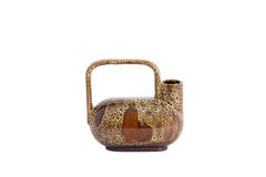 Vase deco 25x14x24 cm SERRES ceramics d brown+cream+orange